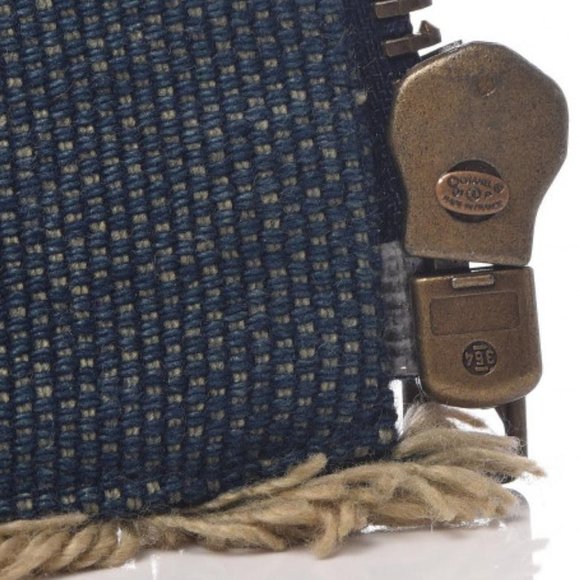 Chanel 01p Denim CC Crystal Logo Cuff Bracelet - Picture 5 of 12